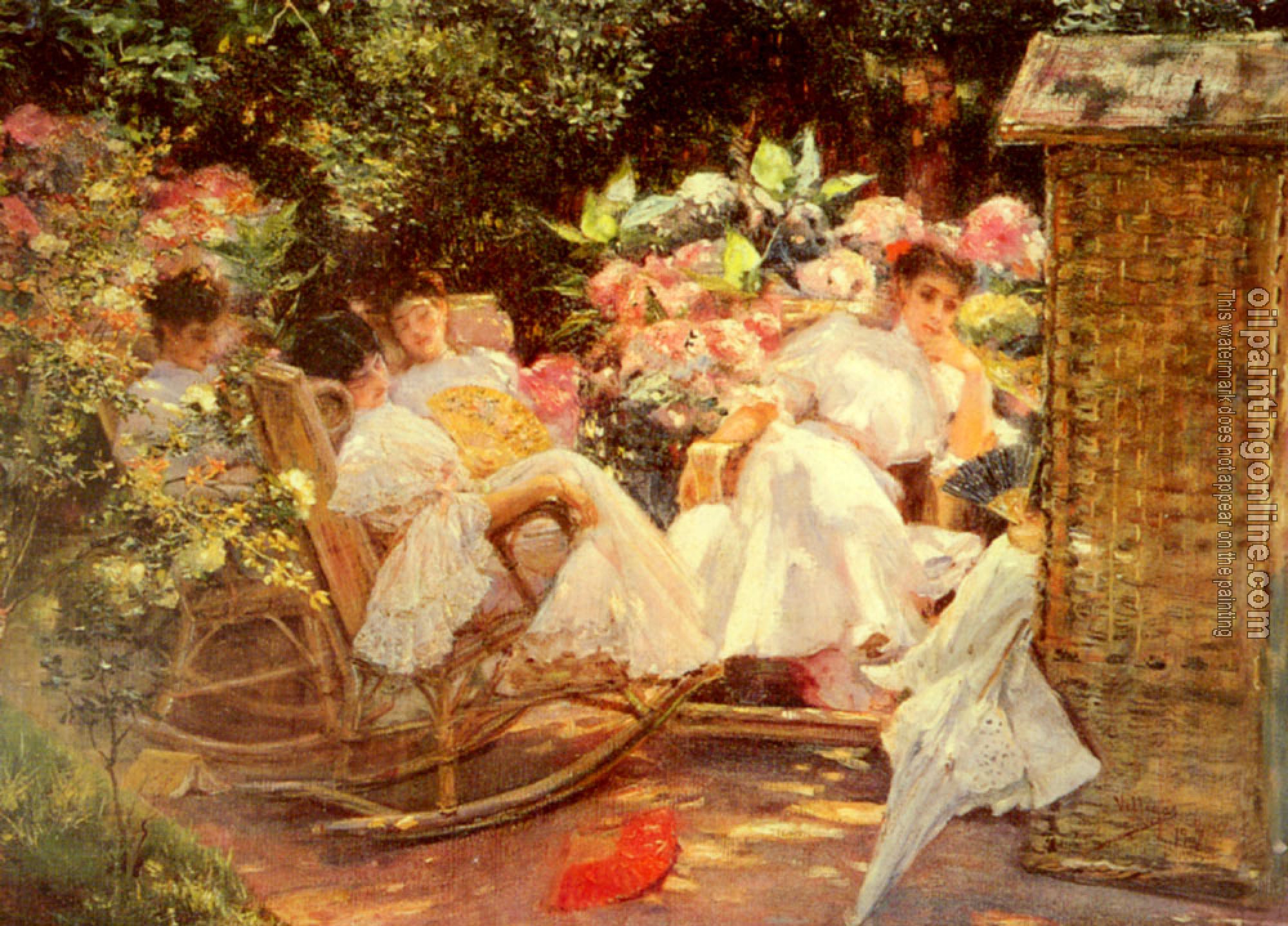 Jose Villegas y Cordero - Ladies In A Garden